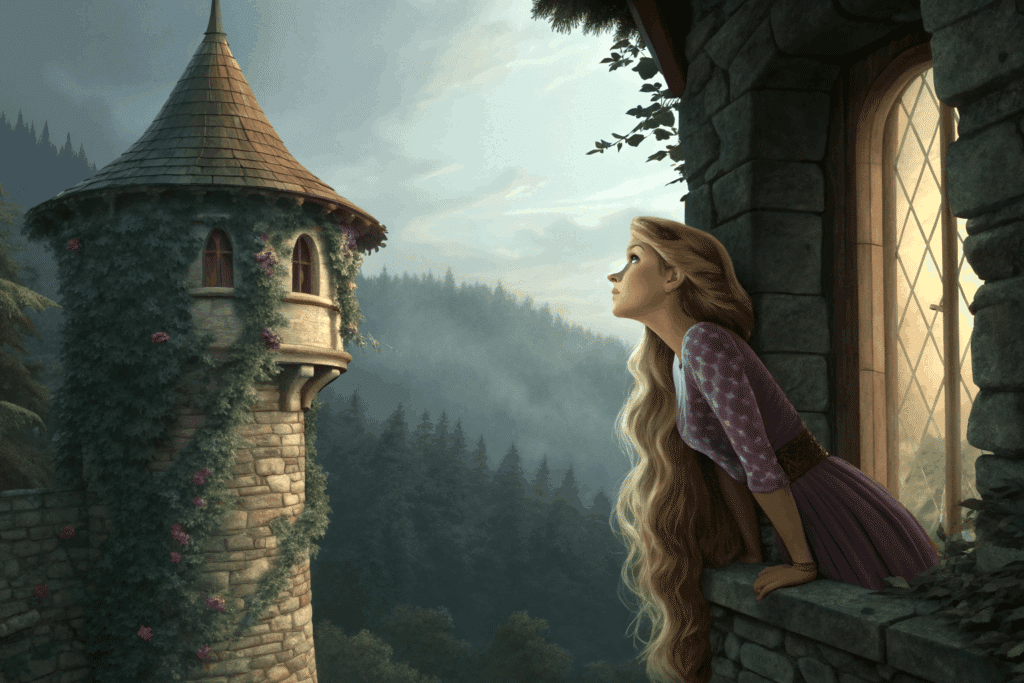 Raiponce dans sa tour