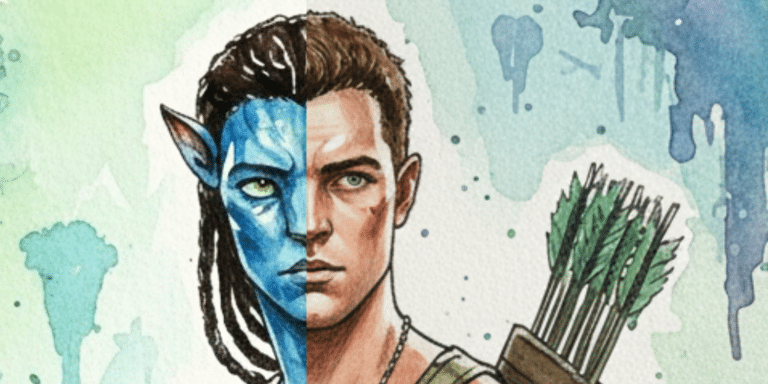 Jacke Sully mi-humain - mi-Na'vi aquarelle