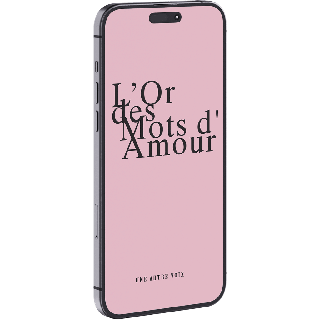 Version eBook numérique du livre "L'Or des Mots d'Amour" de La Langue Française