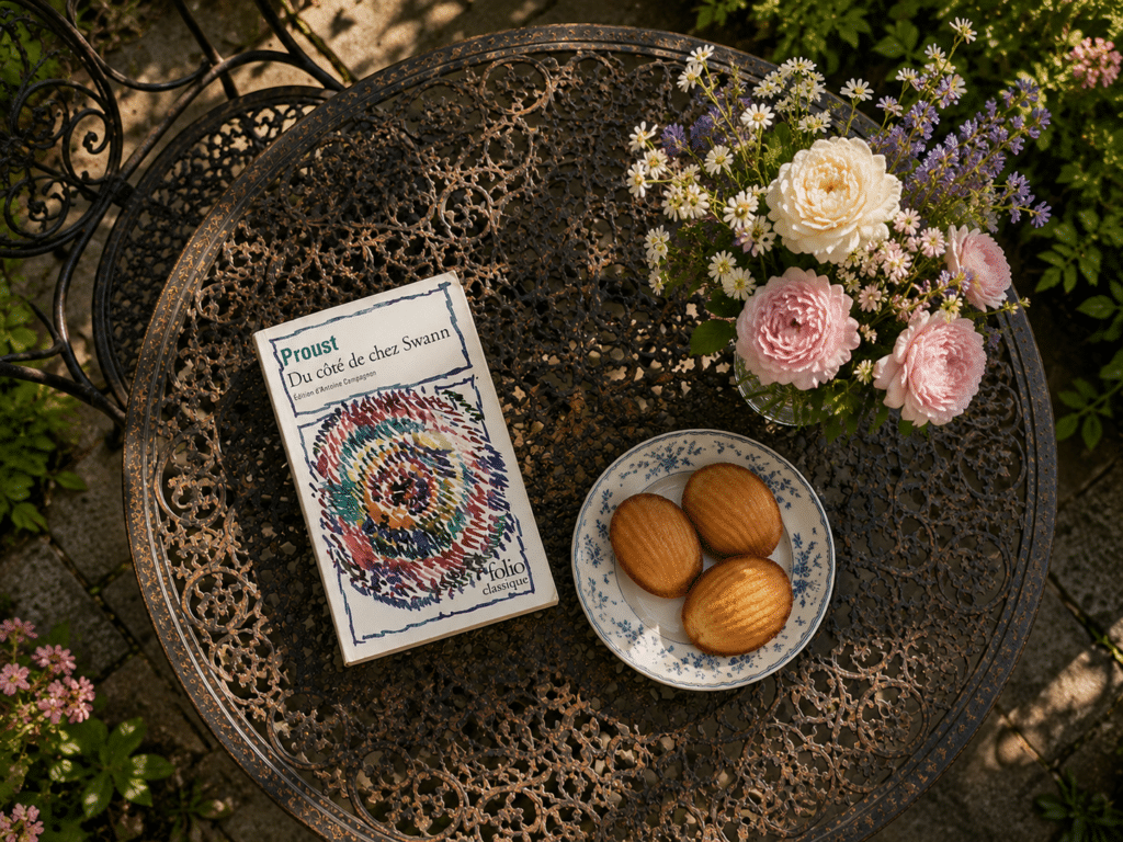 Le livre "Du Côté de Chez Swan" de Marcel proust vu par dessus