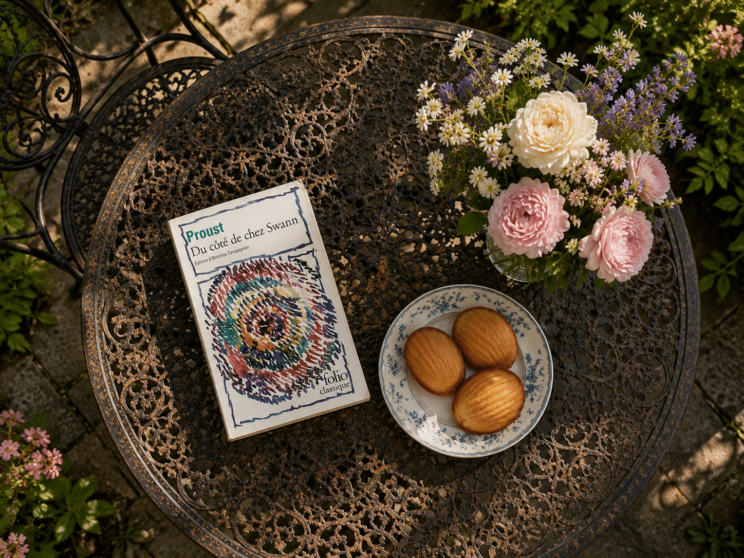 Le livre "Du Côté de Chez Swan" de Marcel proust vu par dessus
