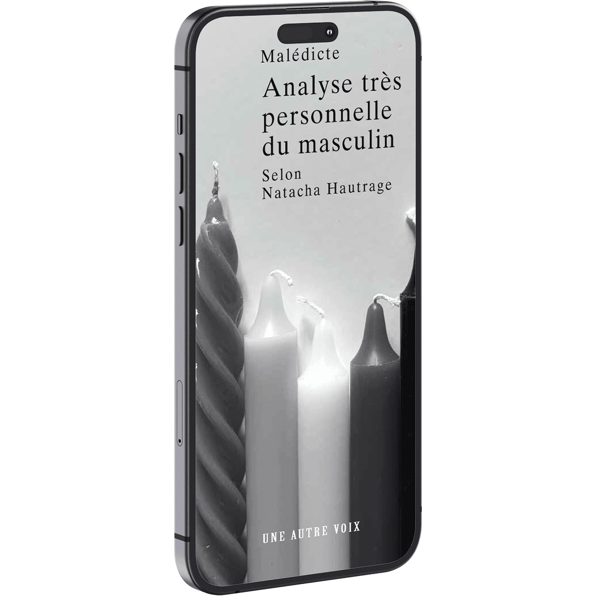 E-book sur téléphone de l'Analyse très personnelle du masculin de Malédicte